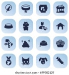 Set 16 Pets Icons Setcollection Home 스톡 벡터(로열티 프리) 686869195 | Shutterstock