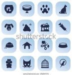 Set 16 Pets Icons Setcollection Home 스톡 벡터(로열티 프리) 686869195 | Shutterstock