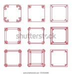9개의 중국어 프레임.벡터 장식용 장식 선 스톡 벡터(로열티 프리) 353526680 | Shutterstock