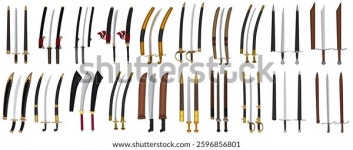 Set Ancient Swords Icon Military Knights 스톡 벡터(로열티 프리) 2596856801 | Shutterstock