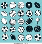 Ball 스포츠 아이콘 기호 만화 벡터 스톡 벡터(로열티 프리) 64329964 | Shutterstock