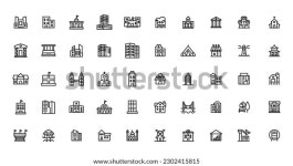 도시, 아파트, 콘도미니엄, 마을 같은 건물 스톡 벡터(로열티 프리) 2302415815 | Shutterstock