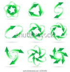 흰색에 격리된 다른 녹색 화살표 원 스톡 벡터(로열티 프리) 63311065 | Shutterstock