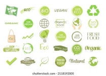 유기농 식품, 에코채소, 천연제품 아이콘과 식품시장, 스톡 벡터(로열티 프리) 2284759381 | Shutterstock