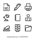 문서 아이콘이 설정되었습니다.작성, 인쇄, 정렬 및 스톡 벡터(로열티 프리) 1679791930 | Shutterstock