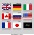 Set Flags Countries Members G8 Group 스톡 벡터(로열티 프리) 179433374 | Shutterstock