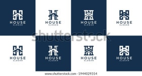 부동산 브랜드 주택 H 로고 디자인 스톡 벡터(로열티 프리) 1944029314 | Shutterstock
