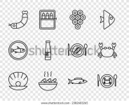 선조껍질에 진주를, 접시에 게를, 캐비아를, 생선 스톡 벡터(로열티 프리) 2382603265 | Shutterstock