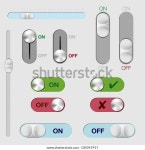 ON/OFF 스위치 버튼 및 롤오버 스톡 벡터(로열티 프리) 100347917 | Shutterstock