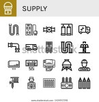 Set Supply Icons Such Airdrop Pipe 스톡 벡터(로열티 프리) 1434957398 | Shutterstock