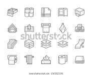 수건 및 냅킨 라인 아이콘 집합젖은 스톡 벡터(로열티 프리) 1365025190 | Shutterstock