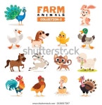 다양한 농장 동물 세트 스톡 벡터(로열티 프리) 2438017287 | Shutterstock