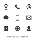 Contact Us Flat Icon Set Company 스톡 벡터(로열티 프리) 1614088318 | Shutterstock