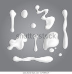 하얀 크림이나 요거트 한 세트디자인을 위한 스톡 벡터(로열티 프리) 1194304639 | Shutterstock