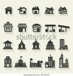 Silhouette House Church Shop Building Other 스톡 벡터(로열티 프리) 287322134 | Shutterstock