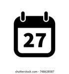 Simple Day 27 Calendar Icon Notification 스톡 벡터(로열티 프리) 1214369476 | Shutterstock