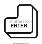 Simple Enter Key Vector Line Style 스톡 벡터(로열티 프리) 2615069711 | Shutterstock