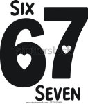 6 7 67 숫자 타이포 그림 스톡 벡터(로열티 프리) 2715628609 | Shutterstock