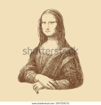 레오나르도 다빈치의 모나리자(Gioconda)가 손으로 그린 그 스톡 벡터(로열티 프리) 2047034276 | Shutterstock