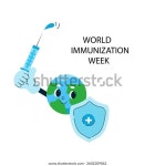Smiling Cartoon Earth Globe Holding Syringe 스톡 벡터(로열티 프리) 2602209063 | Shutterstock