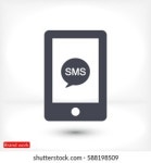 Smartphone Email Sms Icon 스톡 벡터(로열티 프리) 1283628097 | Shutterstock