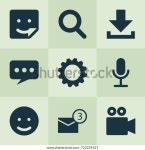 Social Icons Set Collection Smile Inbox 스톡 벡터(로열티 프리) 722239327 | Shutterstock
