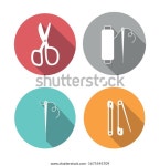 단단한 기본 바늘과 실, 가위 아이콘재봉틀 스톡 벡터(로열티 프리) 1675545709 | Shutterstock