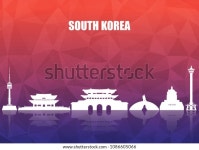 South Korea Landmark Global Travel Journey 스톡 벡터(로열티 프리) 1086605066 | Shutterstock