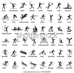 스포츠 아이콘. 벡터는 스포츠 학문의 명칭이 스톡 벡터(로열티 프리) 1805506684 | Shutterstock