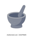 막자사발과 유봉입니다. 그라인더 볼. 주방 도구입니다. 스톡 벡터(로열티 프리) 2464014441 | Shutterstock