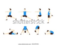 Man Flat 디자인 스타일로 스트레칭 운동 스톡 벡터(로열티 프리) 501370705 | Shutterstock