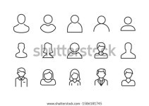 사용자의 선 아이콘 집합입니다. 앱 개발 스톡 벡터(로열티 프리) 1586181745 | Shutterstock