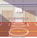 태양은 축구골과 농구후프로 학교나 대학 체육관에 스톡 벡터(로열티 프리) 322059479 | Shutterstock