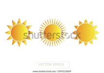 노란색 벡터 아이콘 세트파란색 바탕에 Sun 스톡 벡터(로열티 프리) 1494518609 | Shutterstock