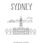 Sydney Town Hall Building Line Art 스톡 벡터(로열티 프리) 1414724531 | Shutterstock