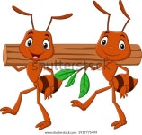 통나무를 운반하는 개미 스톡 벡터(로열티 프리) 1917775499 | Shutterstock