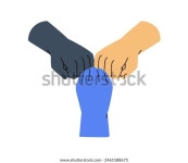 팀 지원 센터 개념입니다. 그룹 주먹으로 스톡 벡터(로열티 프리) 2461588675 | Shutterstock