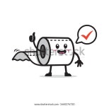화장실 용지 마스코트 캐릭터 디자인 스톡 벡터(로열티 프리) 1660276720 | Shutterstock