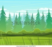 나무 멀리 타이가 두꺼워요 아름다운 소나무 스톡 벡터(로열티 프리) 2133273675 | Shutterstock