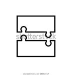두 개의 개별적인 퍼즐 조각. 벡터 스톡 벡터(로열티 프리) 2400621429 | Shutterstock