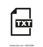 txt 파일 형식 문서 글리프 아이콘 스톡 벡터(로열티 프리) 2268826443 | Shutterstock