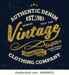 그래픽 티입니다.티셔츠 옷용으로 인쇄된 빈티지 로고인쇄법 스톡 벡터(로열티 프리) 469494026 | Shutterstock