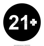 Under 21 Years Sign Icon Under 스톡 벡터(로열티 프리) 1566731956 | Shutterstock