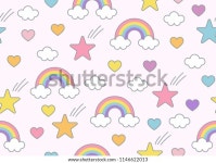 유니콘, 무지개, 단 것 그리고 다른 스톡 벡터(로열티 프리) 1146622013 | Shutterstock