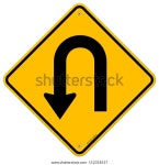 U-Turn Roadsign - 흰색 배경에 표시된 스톡 벡터(로열티 프리) 112318517 | Shutterstock