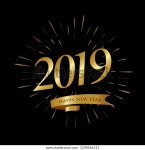 Vector 2019 New Year Black Background 스톡 벡터(로열티 프리) 1248566113 | Shutterstock