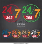 Vector 24 7 365 Twenty Four 스톡 벡터(로열티 프리) 270458693 | Shutterstock