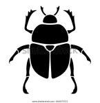흰색 배경에 격리된 딱정벌레의 벡터 검정 스톡 벡터(로열티 프리) 666675511 | Shutterstock