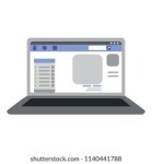 페이스북 웹 페이지, SNS를 사용하다 스톡 벡터(로열티 프리) 730561270 | Shutterstock