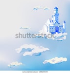 구름속의 벡터 성천국의 궁전꿈. 스톡 벡터(로열티 프리) 388256143 | Shutterstock